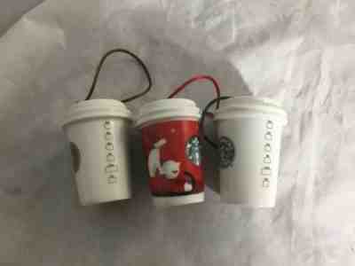 Lot Of 3 Starbucks Christmas ornaments 2 oz. ornaments from 2011 THREE Total! - Sold on eBay Nov, 17th 2019 for $19.99
