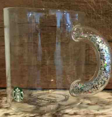 Starbucks 2019 Holiday Glitter Holographic Handle Cups Mugs Christmas Glass - Sold on eBay Nov, 17th 2019 for $38.11
