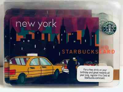 9x Starbucks NYC NEW YORK CITY CAB City Gift Card Lot (6059) 2010 - DISCOUNTS - Sold on eBay Nov, 17th 2019 for $50.00