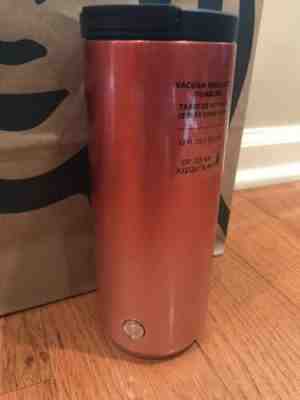 Starbucks Glitter Pink Vacuum Insulated Flip-Top Stainless Steel Tumbler 16oz - Sold on eBay Nov, 17th 2019 for $22.00