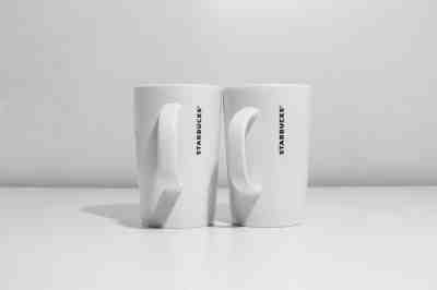 Starbucks Coffee Mugs ( Set of 2 ) 12 fl oz/355ml White - Sold on eBay Nov, 17th 2019 for $22.50