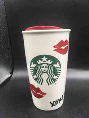 Starbucks Travel Mug Tumble 12oz XOXO Red Lips 2015 With Lid - Sold on eBay Nov, 17th 2019 for $22.00