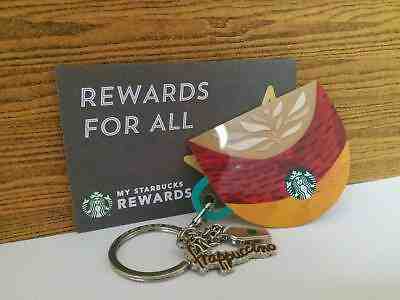 Starbucks  Card  Autumn Cup Card with  Key Chain Stainless  2018 Thailand New - Sold on eBay Nov, 17th 2019 for $15.00