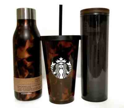 Starbucks Tortoise Shell Tumbler Bottle Cup Collection Cold Cup 16 oz Insulated - Sold on eBay Nov, 17th 2019 for $80.00