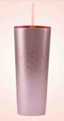 2019 Starbucks Rose Gold Glitter Stainless Steel Cold Cup Tumbler 24oz Venti - Sold on eBay Nov, 17th 2019 for $40.00