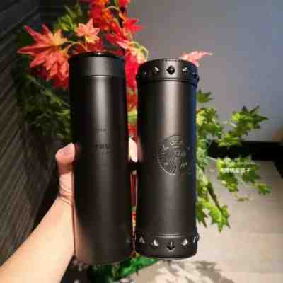 New China 2019 Starbucks Summer 450ml Cool Black Rivet Tumbler With Sleeve - Sold on eBay Nov, 17th 2019 for $100.00