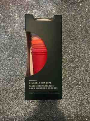 NEW Starbucks 2019 Winter Holiday Christmas Reusable Hot Cups 6 Pack With Lids - Sold on eBay Nov, 17th 2019 for $25.00