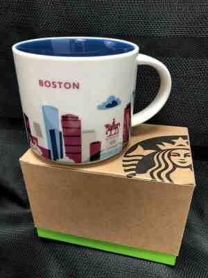 NEW Starbucks Oversize Coffee Mug You Are Here Collection BOSTON 14oz - Sold on eBay Nov, 17th 2019 for $29.99