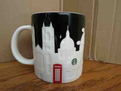 Starbucks Coffee Mug London Relief Collectors Series Black and White 16 oz - Sold on eBay Nov, 17th 2019 for $29.99