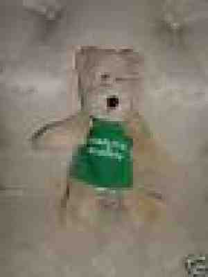 Starbucks Bearista Bear w Green Apron #1 First One RARE Legs Arms Jointed Plush - Sold on eBay Nov, 16th 2019 for $19.95