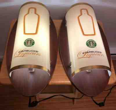 Vintage Starbucks Coffee Liqueur Wall Sconce Lights 2 Electric Plug-In Working - Sold on eBay Nov, 16th 2019 for $69.00