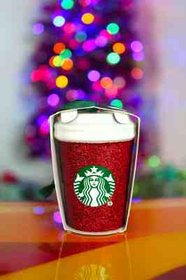 Starbucks Holiday 2019 Red Glitter Cup Ornament Christmas Stocking Stuffer RARE - Sold on eBay Nov, 16th 2019 for $18.98