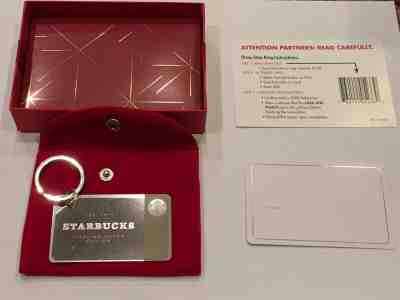 NEW RARE Starbucks 2014 Sterling Silver Keychain Limited Edition w/ $0 balance - Sold on eBay Nov, 16th 2019 for $155.00