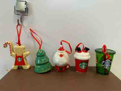 Japan Starbucks Holiday 2019 Christmas ornament  5 piece set   - Sold on eBay Nov, 16th 2019 for $64.99