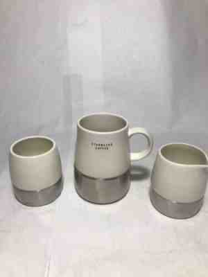 2004 STARBUCKS Stainless Steel Bottom Travel Mug Rubber Bottom With Creamer Cups - Sold on eBay Nov, 16th 2019 for $25.99