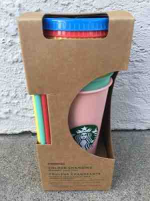 Starbucks Coffee~Color Changing Reusable Cold Cups~5 PACK Colour Changing - Sold on eBay Nov, 16th 2019 for $80.00