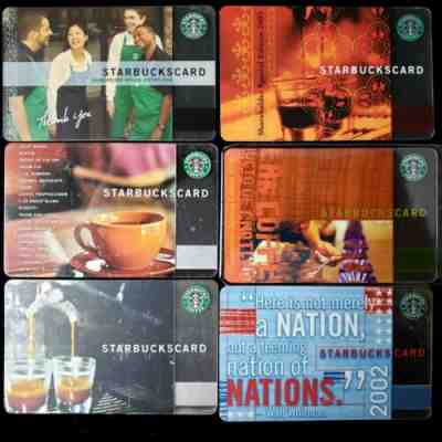 Extremely Rare Starbucks Cards *Set Of 6 *3 shareholder cards 2002 9/11 memorial - Sold on eBay Nov, 16th 2019 for $149.00