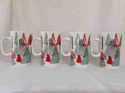 Lot of 4 Starbucks 2018 Holiday Christmas Tree Tall Latte Mug 16 oz - Sold on eBay Nov, 16th 2019 for $44.00