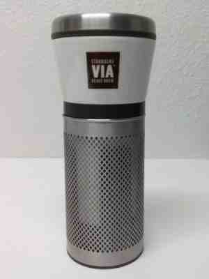 Starbucks Coffee VIA Ready Brew Ceramic & Metal Travel Tumbler Mug 16 oz 2010 - Sold on eBay Nov, 16th 2019 for $19.50