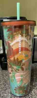 Starbucks 2019 Flower Cactus Multi-Color Venti Cup Tumbler 24 fl oz 2019 NEW - Sold on eBay Nov, 15th 2019 for $23.00