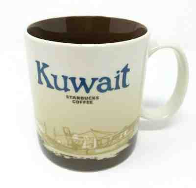 Starbucks Mug Kuwait 2015 Global Icon 16 oz Brown White Coffee Cup  - Sold on eBay Nov, 15th 2019 for $25.97