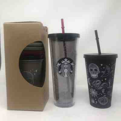 Starbucks Spiderweb Halloween Tumbler, Skull & Reusable Hot Cups Triple Lot New - Sold on eBay Nov, 15th 2019 for $60.00