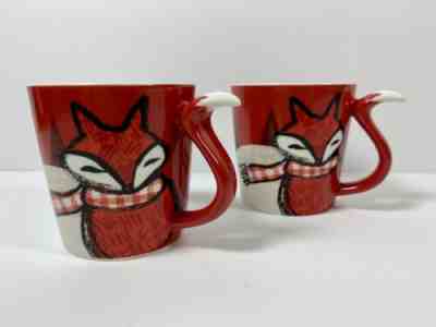 Pair of 2016 Starbucks Coffee Red Fox Mugs - Sold on eBay Nov, 15th 2019 for $29.99