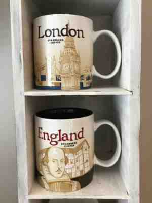 Starbucks London & England Global Icon Coffee Mugs 16 Oz SET OF (2) Pre-Owned - Sold on eBay Nov, 15th 2019 for $39.99