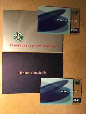 Starbucks 2 HEAR MUSIC CARDS & 2 SLEEVE SET 6014 - 2003, 6018 - 2004 - Sold on eBay Nov, 14th 2019 for $88.88