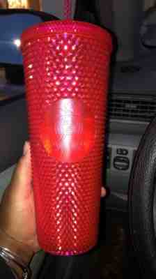Limited Edition Starbucks 2019 Neon Pink Studded 24oz Venti Holiday Tumbler. - Sold on eBay Nov, 14th 2019 for $23.60