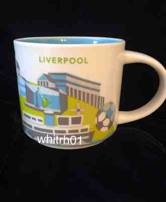 Starbucks Liverpool YAH Mug Albert England Guitar Mersey Soccer You Are Here New