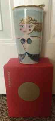 Starbucks 2014 Illustrated Siren Mermaid Ceramic Tumbler Travel Mug 12 oz. NIB - Sold on eBay Nov, 19th 2019 for $40.00