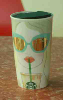 Starbucks LA Girl Sunglasses Ceramic Coffee Travel Mug NEW - Sold on eBay Nov, 19th 2019 for $34.00