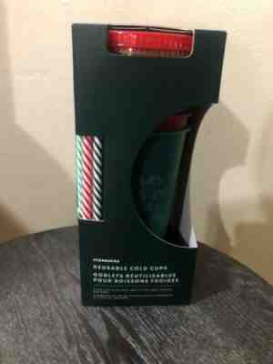 Starbucks 2019 Holiday Christmas Winter Reusable Cold Cups 5 pack w/ Straws New - Sold on eBay Nov, 19th 2019 for $20.99