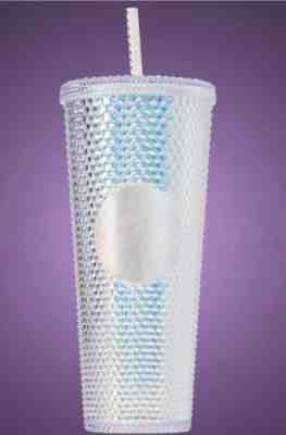 NEW STARBUCKS COLD CUP IRIDESCENT SPIKED RAINBOW TUMBLER 24 fl + Reusable Cup - Sold on eBay Nov, 18th 2019 for $49.99
