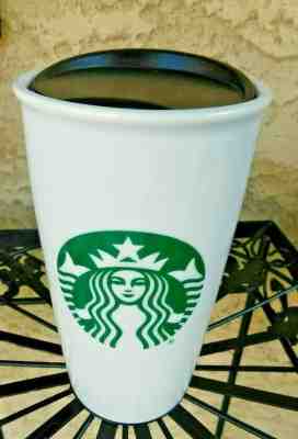CLASSIC STARBUCKS  2016 Ceramic Tumbler  -12 oz  -To Go Cup Travel Mug & Lid - Sold on eBay Nov, 20th 2019 for $18.99
