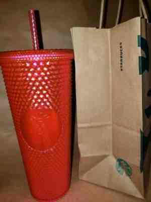 Starbucks Studded Pink Tumblr Straw Cup 2019 Christmas Holiday New Collectible - Sold on eBay Nov, 20th 2019 for $20.00