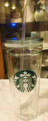 New Starbucks Venti Double Wall Glass Tumbler 20 Oz - Sold on eBay Nov, 19th 2019 for $45.99