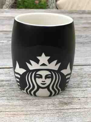 MINT Starbucks Black Barrel Coffee Mug Etched Mermaid Logo 2011 - Sold on eBay Nov, 19th 2019 for $15.95