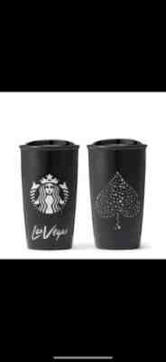 STARBUCKS LIMITED EDITION LAS VEGAS BLACK SWAROVSKI SPADE CERAMIC TUMBLER - Sold on eBay Nov, 19th 2019 for $51.00