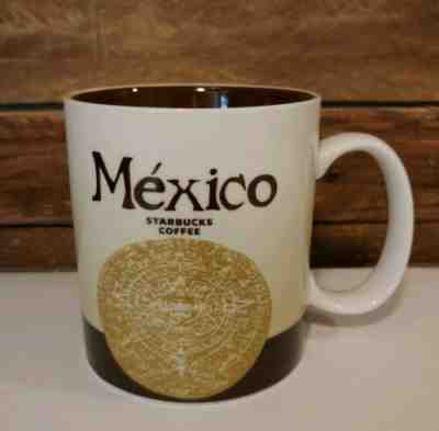 Starbucks Coffee Mexico Mug Cup Brown White Global Icon Series 16 OZ 2014 - Sold on eBay Nov, 19th 2019 for $15.99