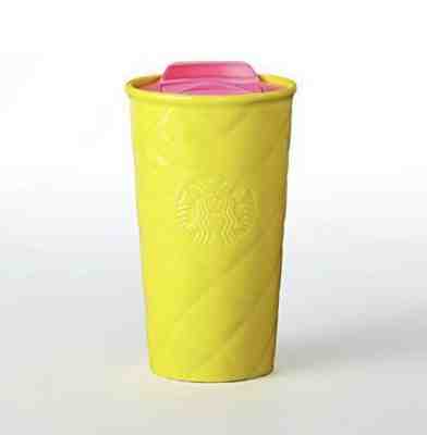 NEW Starbucks Yellow Pineapple Double Wall Traveler with Pink Lids- 10 oz - Sold on eBay Nov, 19th 2019 for $19.99