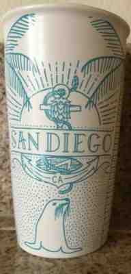 [Free Shipping] NEW Starbucks San Diego Double Wall Ceramic Travel Mug 12 Oz - Sold on eBay Nov, 20th 2019 for $38.00