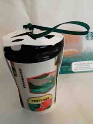 Starbucks Oregon Ornament 2017 Three Sisters Crater Lake Portland Mt Hood New  - Sold on eBay Nov, 20th 2019 for $17.90