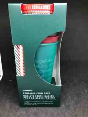 Starbucks 2019 Holiday Christmas Reusable Cold Cups Lids & Straws 24oz/5 PK NEW - Sold on eBay Nov, 20th 2019 for $23.50