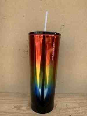Starbucks Stainless Steel Pride Rainbow Cold Cup Tumbler Venti 24oz Summer 2019 - Sold on eBay Nov, 20th 2019 for $25.50