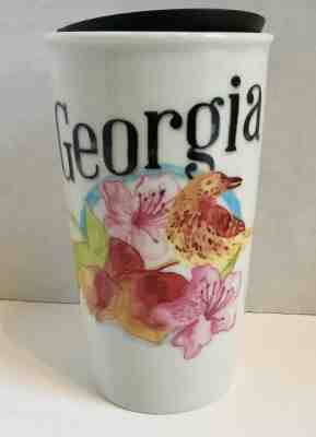 NWT Starbucks Ceramic Travel Tumbler Mug Georgia Cup 2018 - Sold on eBay Nov, 20th 2019 for $34.87