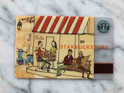 Starbucks Card - RARE 2002 Vespa Bella Coffee Shop - Sold on eBay Nov, 20th 2019 for $40.00