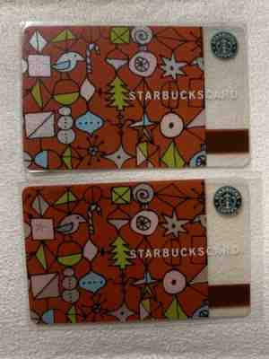 HTF Starbucks Gift Card 2002 Ornament Christmas Collectible Lot of 2 - Sold on eBay Nov, 20th 2019 for $45.00
