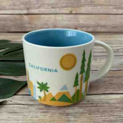Starbucks California You Are Here Series Coffee Mug White Blue Trees Ocean 2012 - Sold on eBay Nov, 20th 2019 for $19.99